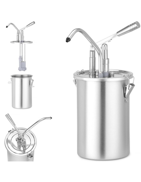 Padažo indelis su dozatoriumi STEEL 4,5 l - Hendi 558102