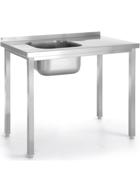 Vieno skyriaus kriauklė kairėje Budget Line STAL 1000 x 600 x 850 cm – Hendi 816790 Vieno skyriaus kriauklė kairėje Budget Line STAL 1000 x 600 x 850 cm – Hendi 816790