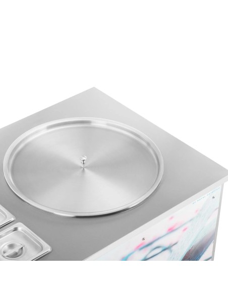 Tailandietiškų ledų aparato šaldymo lėkštė sk. 50 cm 6 x GN 740 W Tailandietiškų ledų aparato šaldymo lėkštė sk. 50 cm 6 x GN 740 W