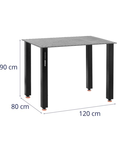Montavimo suvirinimo stalas perforuotas viršus 6 mm 120 x 80 cm iki 100 kg Montavimo suvirinimo stalas perforuotas viršus 6 mm 120 x 80 cm iki 100 kg