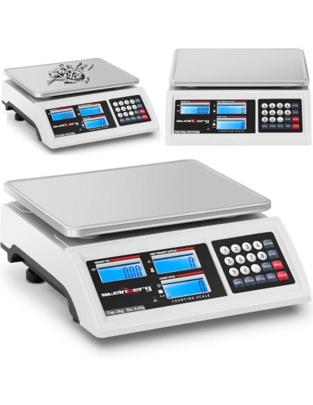Komercinis svarstyklių skaičiavimas LCD RS232 3000 g / 0,05 g Komercinis svarstyklių skaičiavimas LCD RS232 3000 g / 0,05 g