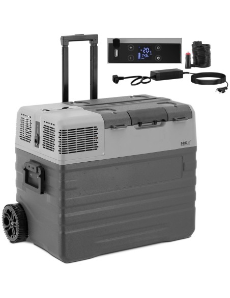 Kelioninis šaldytuvas ant ratų su užšaldymo funkcija 12/24 V DC/AC 60 W 52 l Kelioninis šaldytuvas ant ratų su užšaldymo funkcija 12/24 V DC/AC 60 W 52 l
