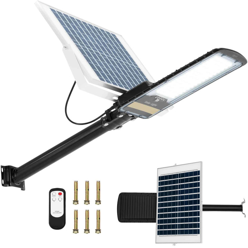 Lauko saulės gatvių šviestuvas su prieblandos jutikliu 96 x LED 100 W PILOT