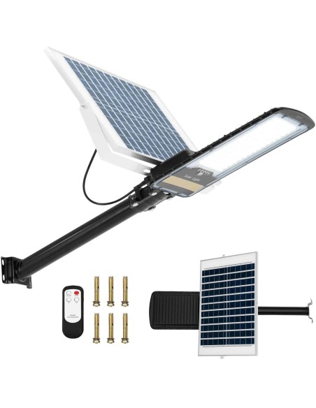 Lauko saulės gatvių šviestuvas su prieblandos jutikliu 96 x LED 100 W PILOT Lauko saulės gatvių šviestuvas su prieblandos jutikliu 96 x LED 100 W PILOT