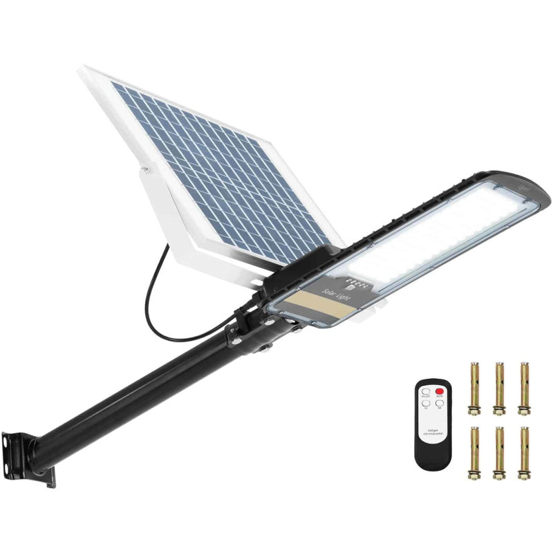 Lauko saulės gatvių šviestuvas su prieblandos jutikliu 96 x LED 100 W PILOT