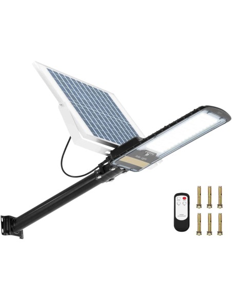 Lauko saulės gatvių šviestuvas su prieblandos jutikliu 96 x LED 100 W PILOT Lauko saulės gatvių šviestuvas su prieblandos jutikliu 96 x LED 100 W PILOT
