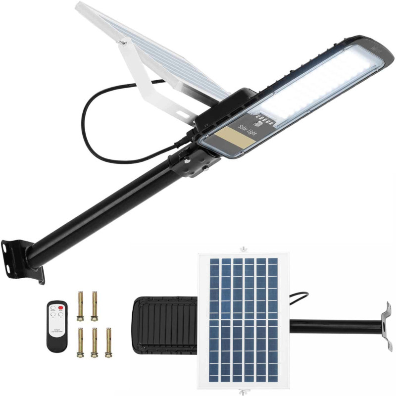 Lauko saulės gatvių šviestuvas su prieblandos jutikliu 84 x LED 80 W PILOT