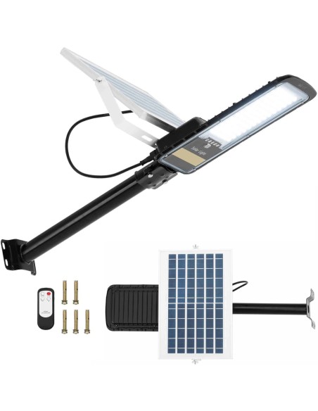 Lauko saulės gatvių šviestuvas su prieblandos jutikliu 84 x LED 80 W PILOT Lauko saulės gatvių šviestuvas su prieblandos jutikliu 84 x LED 80 W PILOT