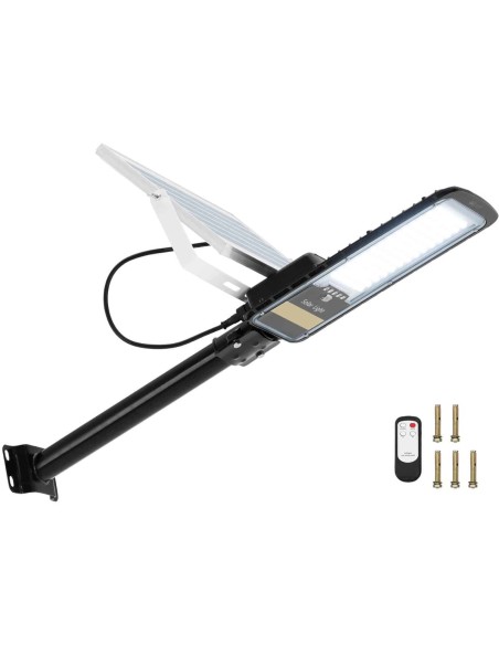 Lauko saulės gatvių šviestuvas su prieblandos jutikliu 84 x LED 80 W PILOT Lauko saulės gatvių šviestuvas su prieblandos jutikliu 84 x LED 80 W PILOT