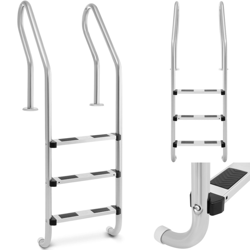 Nerūdijančio plieno baseino kopėčios 3 pakopos 1600 mm Nerūdijančio plieno baseino kopėčios 3 pakopos 1600 mm