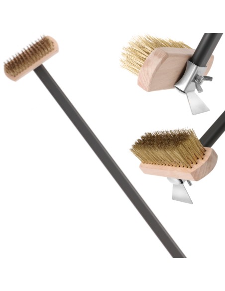 Picos orkaitės valymo šepetys su variniais šereliais, ilgis 1320 mm - Hendi 525593