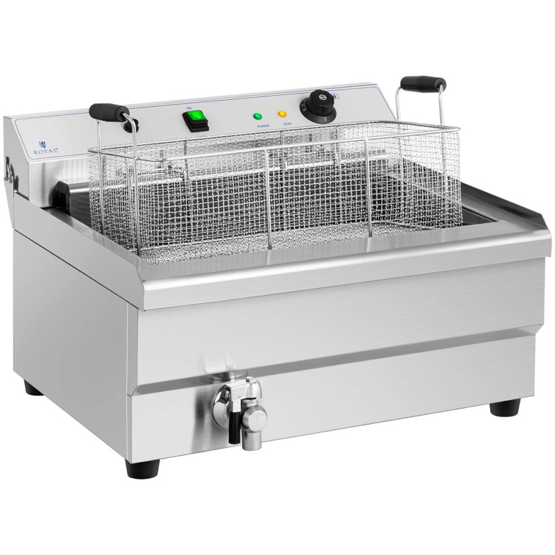 Žuvies spurgų skrudintuvas su drenu 9000W 30L 400V