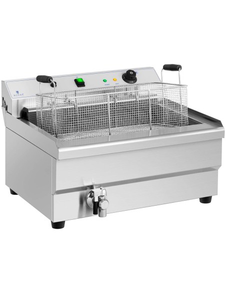 Žuvies spurgų skrudintuvas su drenu 9000W 30L 400V Žuvies spurgų skrudintuvas su drenu 9000W 30L 400V