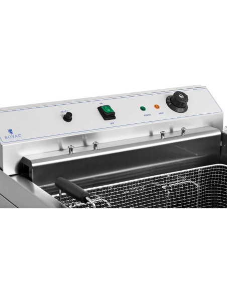 Žuvies spurgų skrudintuvas su drenu 9000W 30L 400V Žuvies spurgų skrudintuvas su drenu 9000W 30L 400V