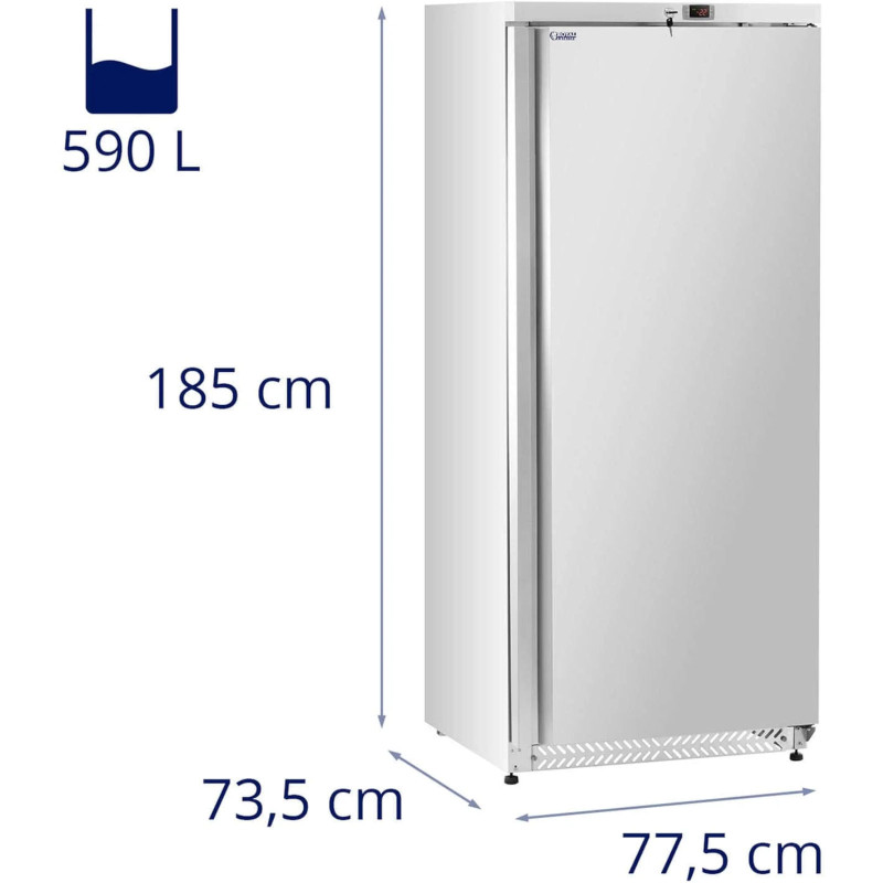 Šaldiklio spintelė 1 durų šaldiklis 7 lentynos 590 l 492 W - sidabrinė