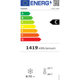 Glazūruotas šaldiklis šaldytiems ledams 445 l 248 W