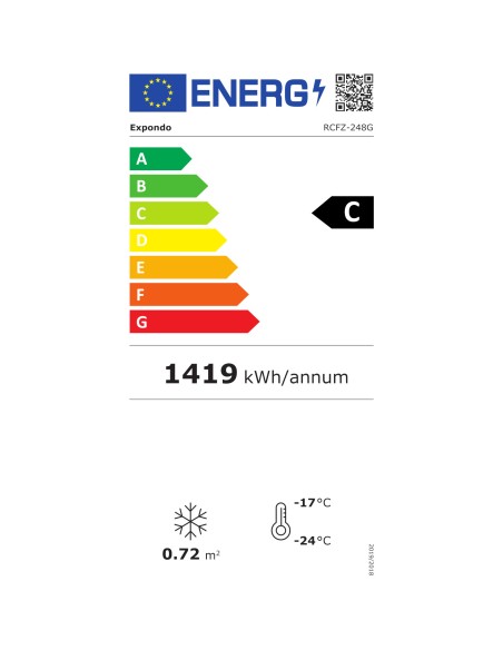 Glazūruotas šaldiklis šaldytiems ledams 445 l 248 W