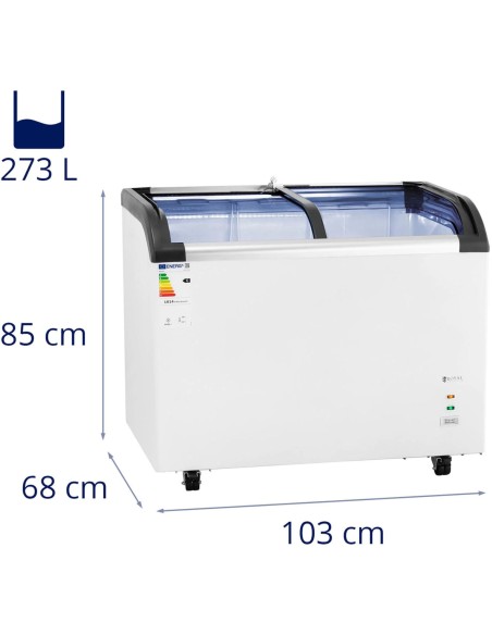 Glazūruotas šaldiklis šaldytiems ledams 273 l 198 W