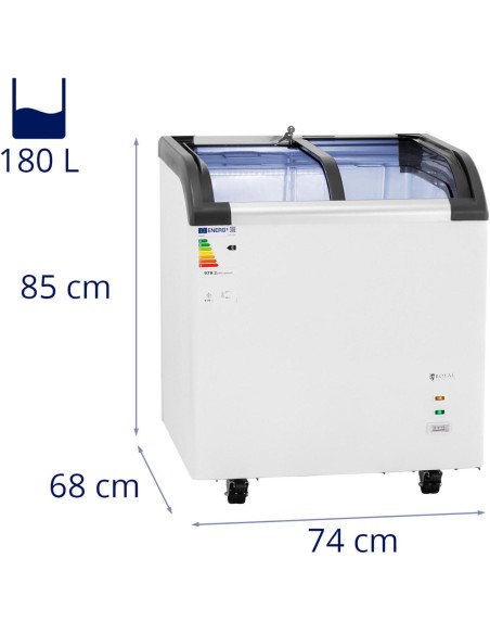 Glazūruotas šaldiklis šaldytiems ledams 180 l 180 W