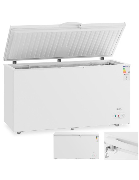 Rakinamas krūtinės šaldiklis 2 krepšeliai 450 l 95 W