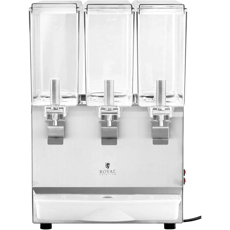 Dozatorius aušinamas sulčių gėrimų dozatorius trigubas 3 x 10 l 320 W