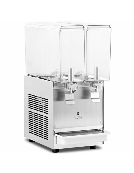 Dozatorius aušinamas gėrimų sulčių dozatorius dvigubas 2 x 10 l 290 W Dozatorius aušinamas gėrimų sulčių dozatorius dvigubas 2 x 10 l 290 W