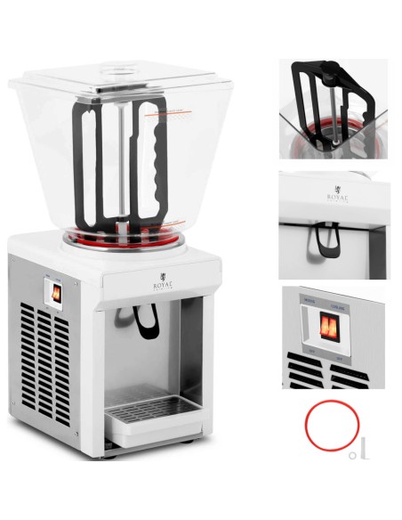 Aušinimo dozatorius su maišytuvu sulčių gėrimams 25 l 240 W Aušinimo dozatorius su maišytuvu sulčių gėrimams 25 l 240 W