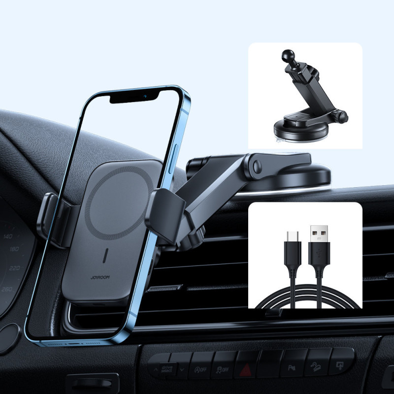 Automobilinis telefono laikiklis su 15W MagSafe...