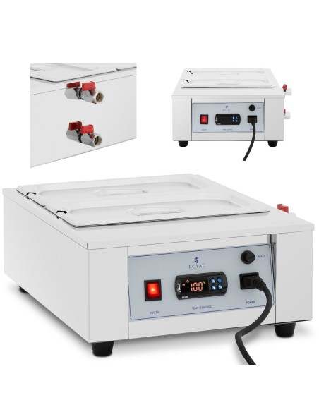 Elektrinis šokoladinio padažo šildytuvas 2 x 3,2 l 1500 W Elektrinis šokoladinio padažo šildytuvas 2 x 3,2 l 1500 W