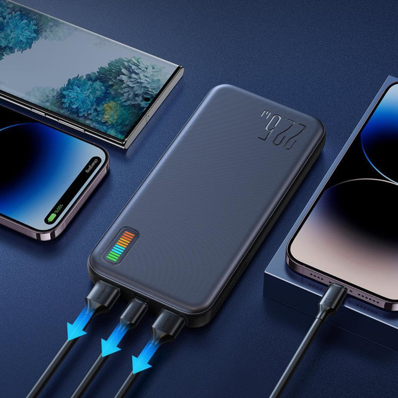 Powerbank 10000mAh Dazzling Series 22.5W juoda