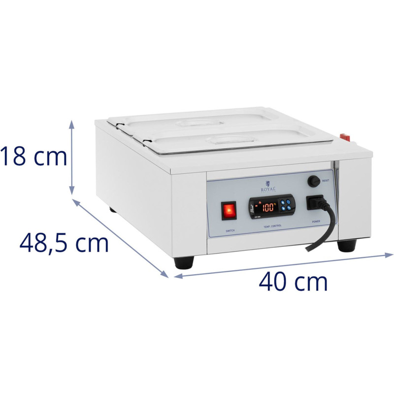 Elektrinis šokoladinio padažo šildytuvas 2 x 3,2 l 1500 W