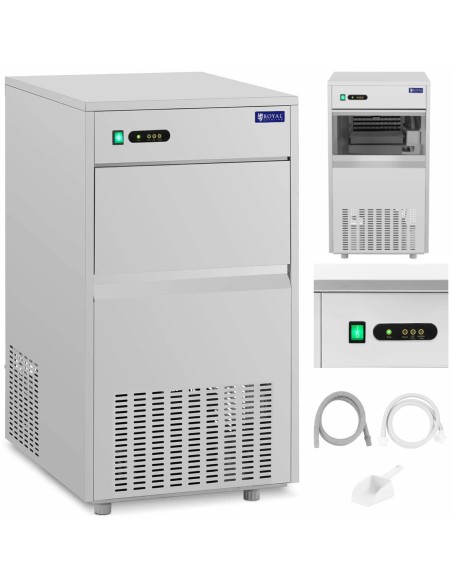 Baro ledo aparatas Ledo kubelių aparatas 50kg/dieną 25kg 350W Baro ledo aparatas Ledo kubelių aparatas 50kg/dieną 25kg 350W