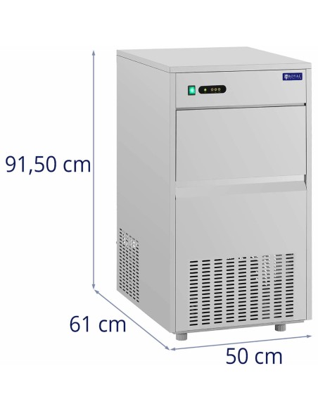 Baro ledo aparatas Ledo kubelių aparatas 50kg/dieną 25kg 350W Baro ledo aparatas Ledo kubelių aparatas 50kg/dieną 25kg 350W