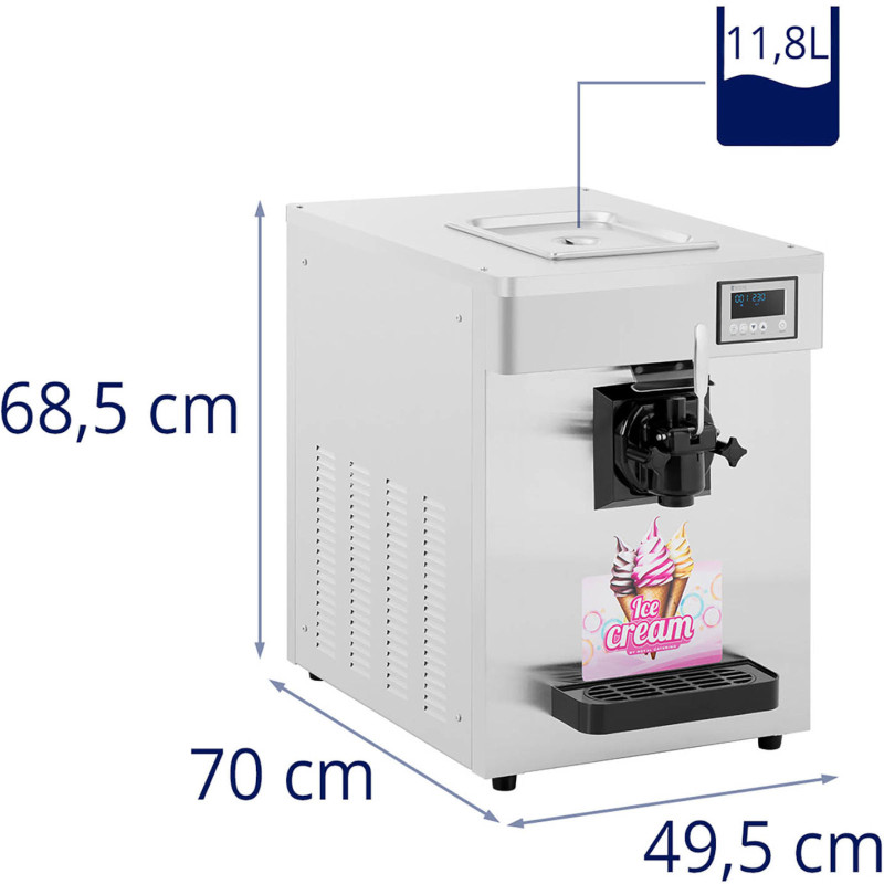 Minkštų ledų aparatas 1150 W 15 l/h - 1 skonis