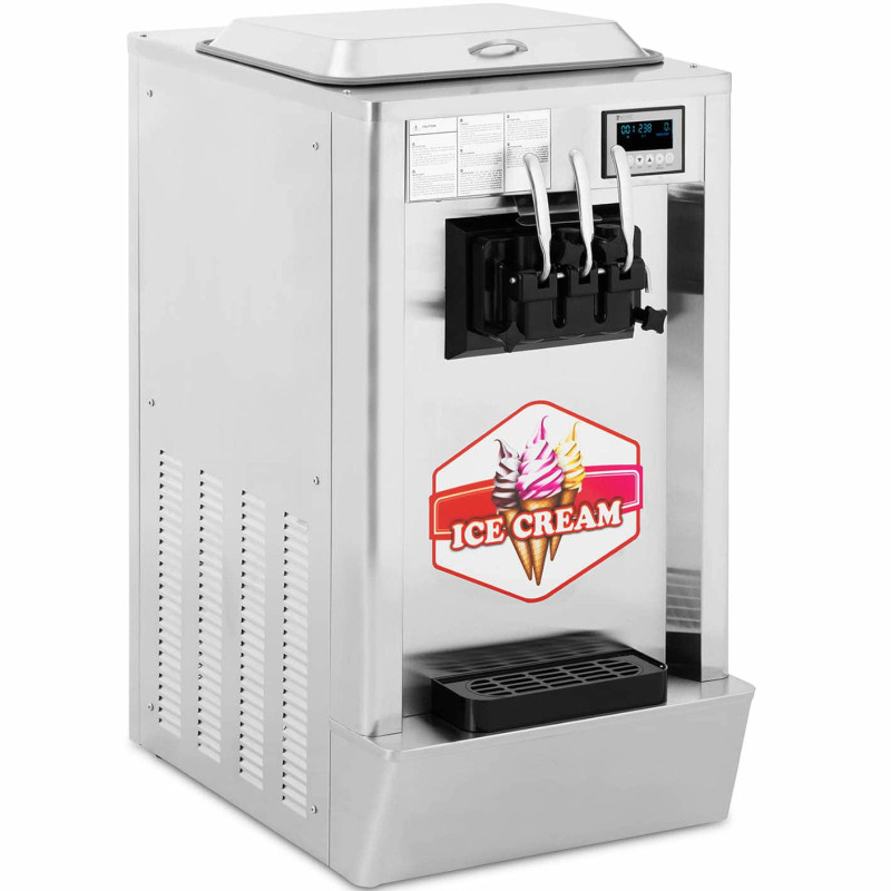 Minkštų ledų aparatas 1550 W 23 l/h - 3 skoniai