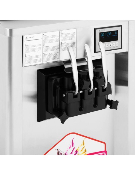 Minkštų ledų aparatas 1550 W 23 l/h - 3 skoniai Minkštų ledų aparatas 1550 W 23 l/h - 3 skoniai