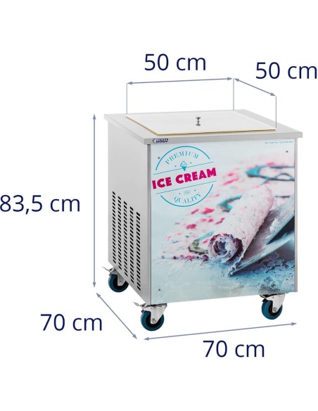 Susukta Tailando ledų aparato šaldymo lėkštė 50 x 50 cm 600 W Susukta Tailando ledų aparato šaldymo lėkštė 50 x 50 cm 600 W
