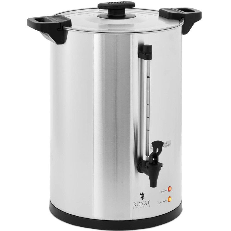 Arbatos kavos virimo aparatas su kranu 20 l 1650 W sidabrinis