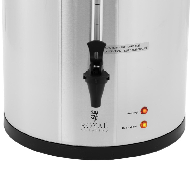 Arbatos kavos virimo aparatas su kranu 20 l 1650 W sidabrinis