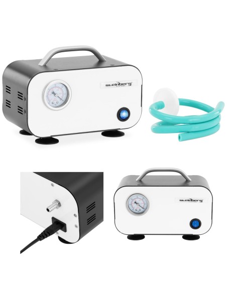 Laboratorinis vakuuminis siurblys su manometru be alyvos 10 l/min 20 W Laboratorinis vakuuminis siurblys su manometru be alyvos 10 l/min 20 W
