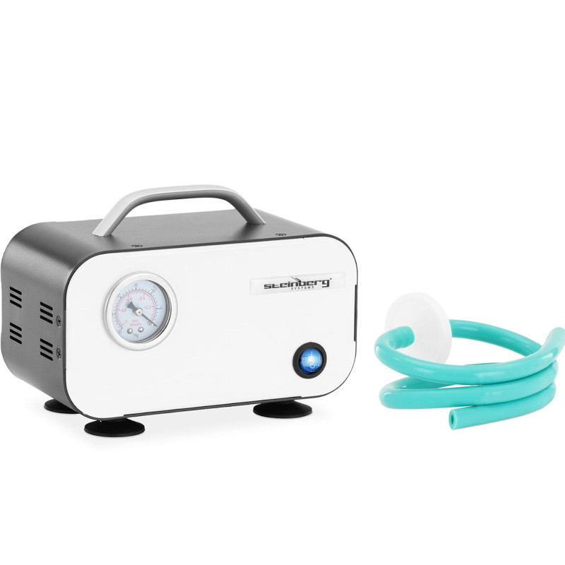 Laboratorinis vakuuminis siurblys su manometru be alyvos 10 l/min 20 W