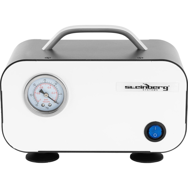 Laboratorinis vakuuminis siurblys su manometru be alyvos 10 l/min 20 W