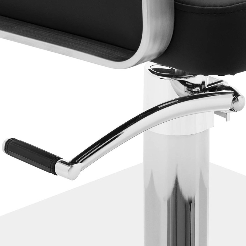 Kirpyklos kosmetinė kirpyklos kėdė, ūgis 46-61 cm PLYMOUTH - juoda