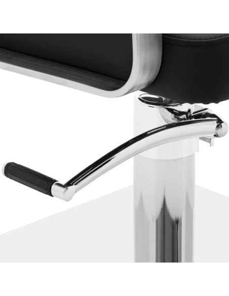 Kirpyklos kosmetinė kirpyklos kėdė, ūgis 46-61 cm PLYMOUTH - juoda Kirpyklos kosmetinė kirpyklos kėdė, ūgis 46-61 cm PLYMOUTH - juoda