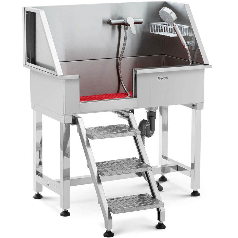 Vonia šunims ir gyvūnams prausti su laiptais 90 x 90 x 106 cm