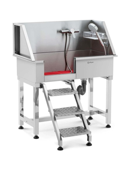 Vonia šunims ir gyvūnams prausti su laiptais 90 x 90 x 106 cm Vonia šunims ir gyvūnams prausti su laiptais 90 x 90 x 106 cm