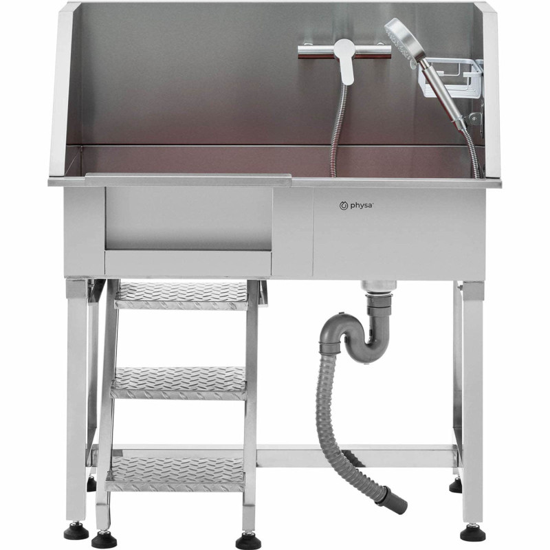 Vonia šunims ir gyvūnams prausti su laiptais 90 x 90 x 106 cm