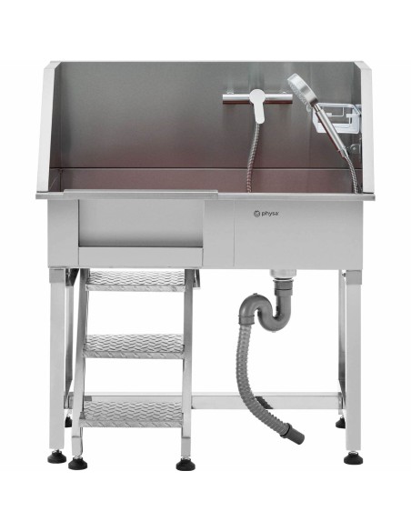 Vonia šunims ir gyvūnams prausti su laiptais 90 x 90 x 106 cm Vonia šunims ir gyvūnams prausti su laiptais 90 x 90 x 106 cm