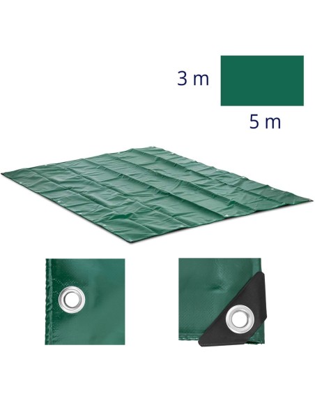Brezento apsauginis dengiamasis lakštas su akutėmis 500 x 300 cm Brezento apsauginis dengiamasis lakštas su akutėmis 500 x 300 cm