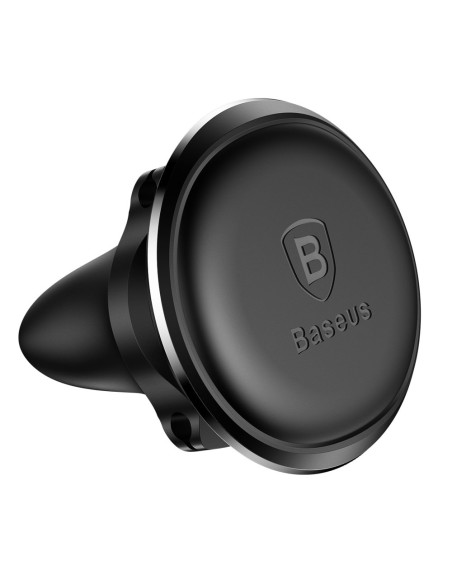 Magnetinis automobilinio telefono laikiklis ventiliacijos grotelėms su laikikliu 2 laidams juodos spalvos